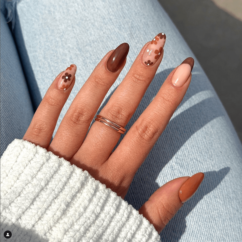 Diseño uñas chocolate